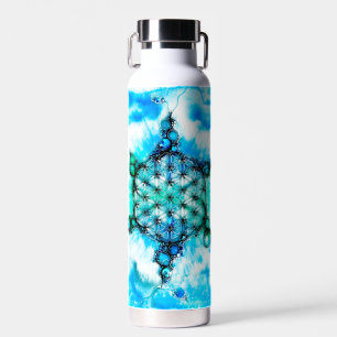 Blume des Lebens - Farbige Wege 3 Trinkflasche
