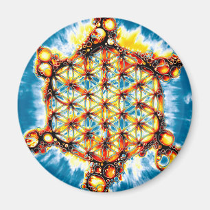 Blume des Lebens - Farbige Wege 5 Magnet