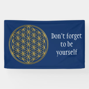 Blume des Lebens / Flower Of Life - brillantes Gol Banner