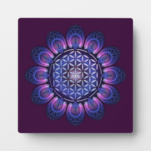 BLUME DES LEBENS / Flower of Life - Mandala II Fotoplatte