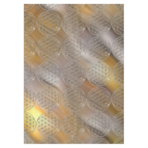 Blume des Lebens / Flower Of Life - silber Tischdecke