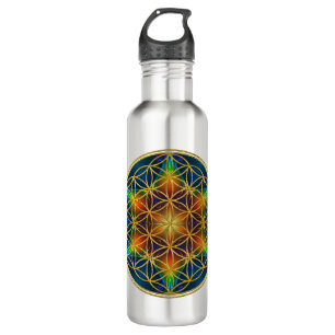 BLUME DES LEBENS - Fraktal Blossom 1 Edelstahlflasche