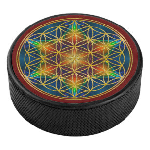 BLUME DES LEBENS - Fraktal Blossom 1 Eishockey Puck
