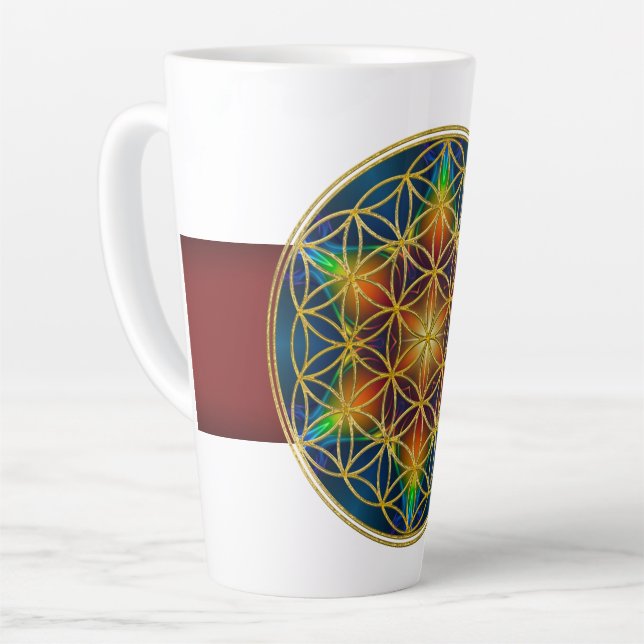 BLUME DES LEBENS - Fraktal Blossom 1 Milchtasse (Linke Ecke)