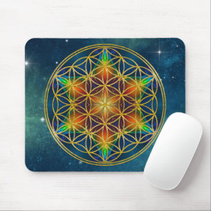 BLUME DES LEBENS - Fraktal Blossom 1 Mousepad