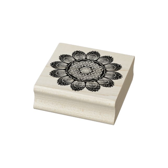 Blume des Lebens - Fraktal Mandala II Gummistempel (Stempel)