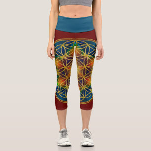 BLUME DES LEBENS - Fraktale Blüte 1 Capri Leggings