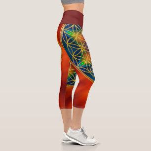 BLUME DES LEBENS - Fraktale Blüte 1 Capri Leggings