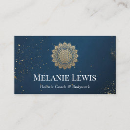 Blume des Lebens ganzheitlicher Coach & Bodywork Visitenkarte