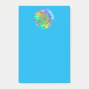 Blume des Lebens - Geometrische Blüte 5 Post-it Klebezettel
