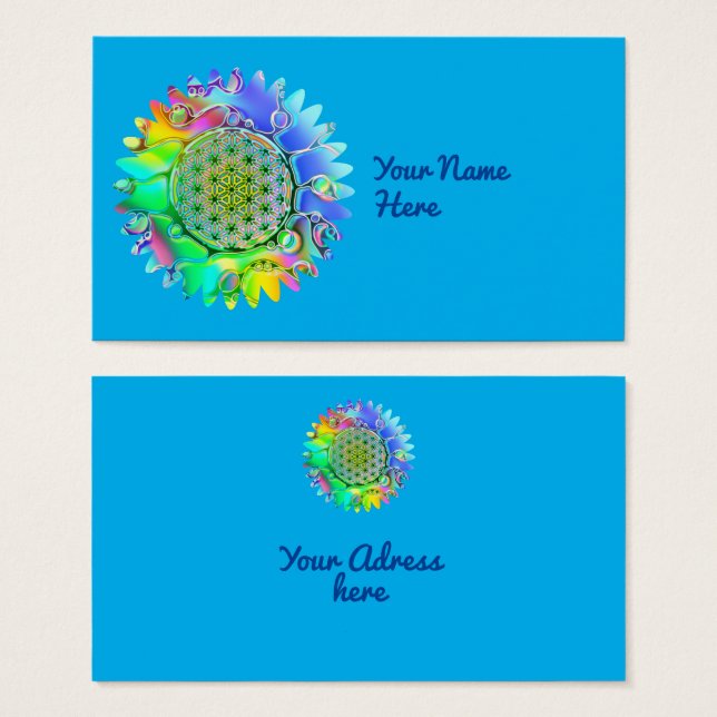 Blume des Lebens - geometrisches Blossom 5 (Vorne & Hinten)