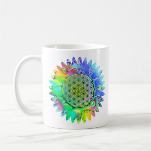 Blume des Lebens - geometrisches Blossom 5 Kaffeetasse