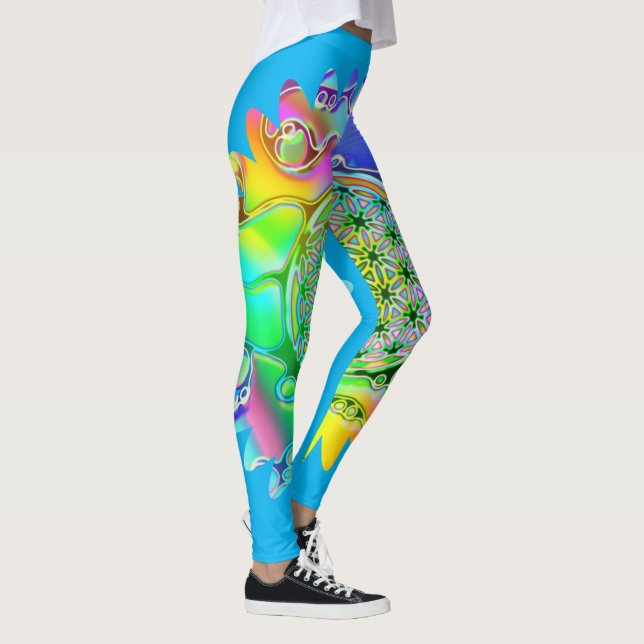 Blume des Lebens - geometrisches Blossom 5 Leggings (Rechts)
