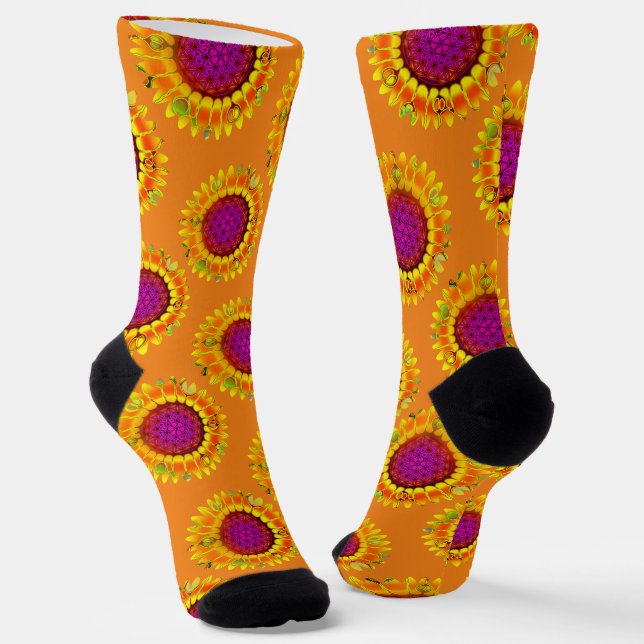 Blume des Lebens - geometrisches Blossom 5 Socken (Gewinkelt)