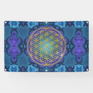 Blume des Lebens - Gold - Fraktal 1 Banner