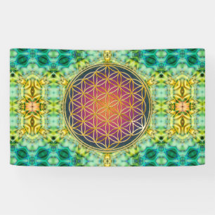 Blume des Lebens - Gold - Fraktal 2 Banner