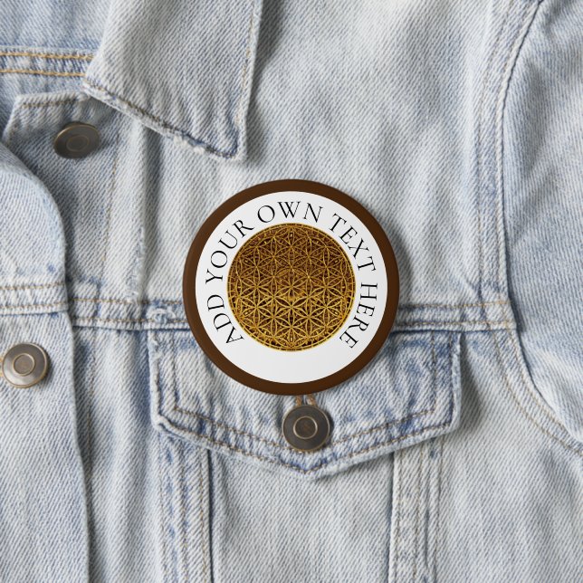 BLUME DES LEBENS - Goldmedaille Button (Beispiel)