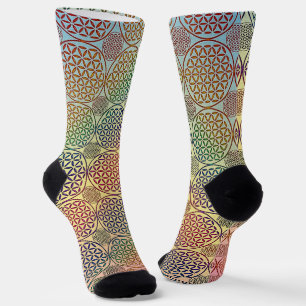 BLUME DES LEBENS - Grunge-Muster 1 Socken