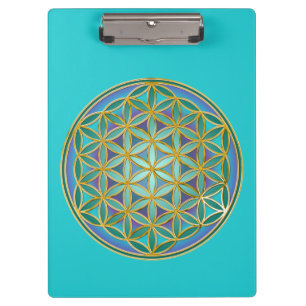BLUME DES LEBENS - Heilige Geometrie Design 1 Klemmbrett