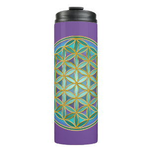 BLUME DES LEBENS - Heilige Geometrie Design 1 Thermosbecher