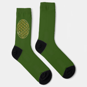 BLUME DES LEBENS - Heilige Geometrie Goldener Stil Socken