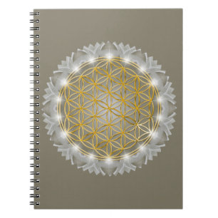 BLUME DES LEBENS - Heilige Geometrie Licht 1 Notizblock