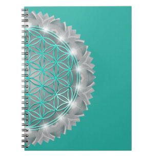 BLUME DES LEBENS - Heilige Geometrie Licht 2 Notizblock
