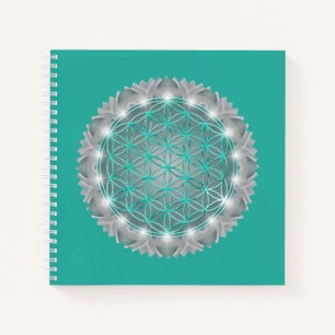 BLUME DES LEBENS - Heilige Geometrie Licht 2 Notizbuch