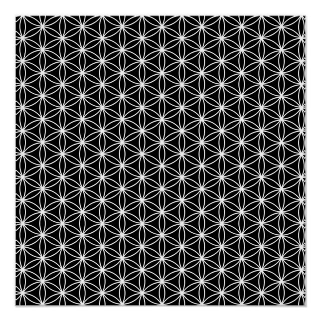 Blume des Lebens Heilige Geometrie Poster (Vorderseite)