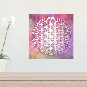 BLUME DES LEBENS - Heilige Geometrie Symbol Kontur Foliendrucke