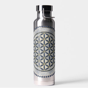 BLUME DES LEBENS - Heilige Geometrie Symbol Kunst Trinkflasche