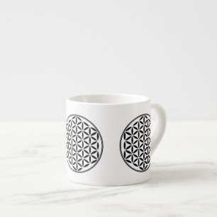 BLUME DES LEBENS - Heilige Geometrie Symbol voll 1 Espressotasse
