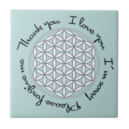 Blume des Lebens Ho'oponopono Fliese