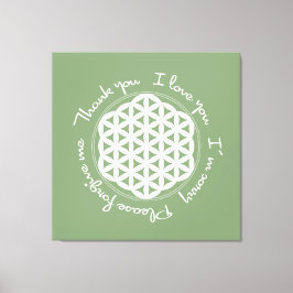 Blume des Lebens Ho'oponopono Leinwanddruck