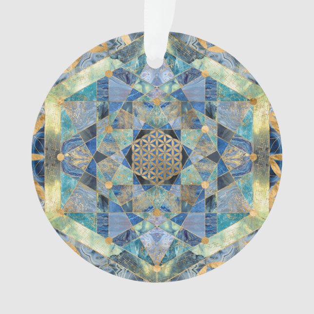 Blume des Lebens in der Heiligen Geometrie Ornament (Vorderseite)