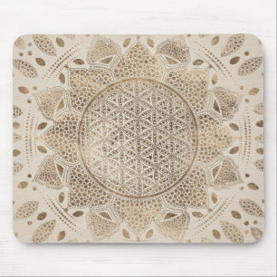 Blume des Lebens in Lotus Dot Mousepad