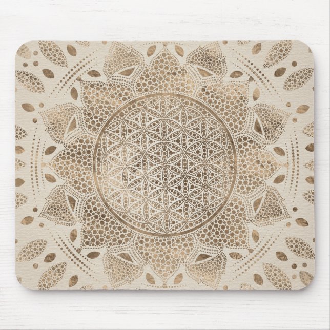 Blume des Lebens in Lotus Dot Mousepad (Vorne)