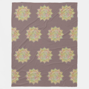Blume des Lebens - Indien - Mandala 3 Fleecedecke