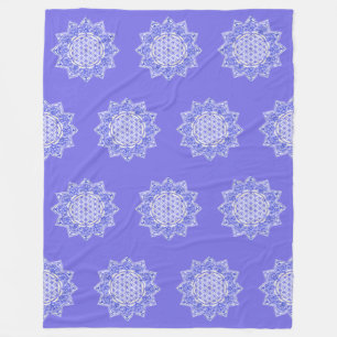 Blume des Lebens - Indien - Mandala 5 Fleecedecke