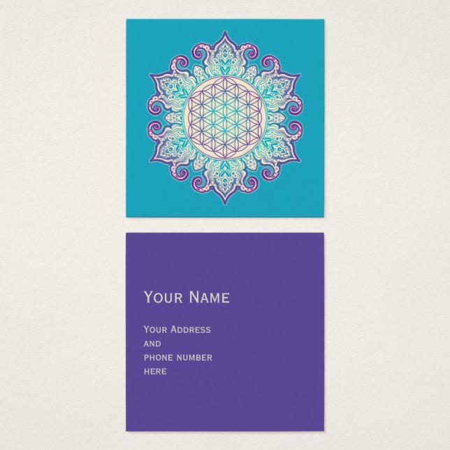 Blume des Lebens - Indische Mandala 2 (Vorne & Hinten)
