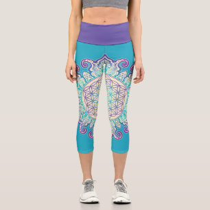 Blume des Lebens - Indische Mandala 2 Capri Leggings