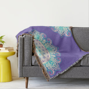 Blume des Lebens - Indische Mandala 2 Decke