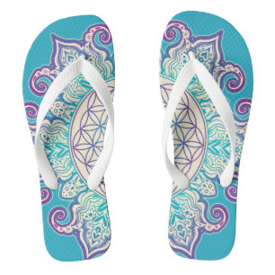 Blume des Lebens - Indische Mandala 2 Flip Flops