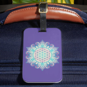 Blume des Lebens - Indische Mandala 2 Gepäckanhänger