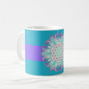 Blume des Lebens - Indische Mandala 2 Kaffeetasse