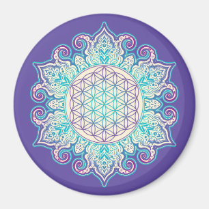 Blume des Lebens - Indische Mandala 2 Magnet