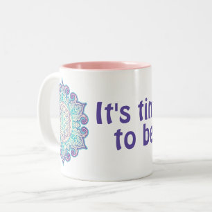 Blume des Lebens - Indische Mandala 2 Zweifarbige Tasse