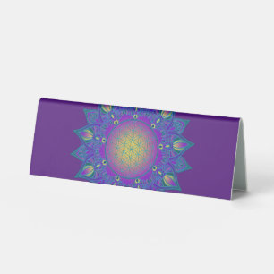 Blume des Lebens - Indische Mandala 3 Tischaufsteller