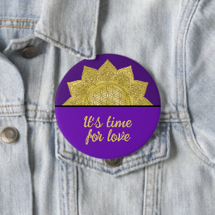 Blume des Lebens - Indische Mandala 4 Button