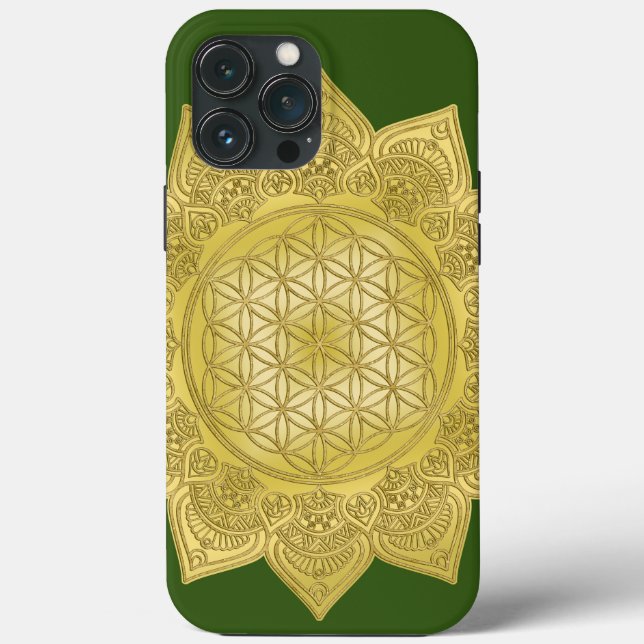 Blume des Lebens - Indische Mandala 4 Case-Mate iPhone Hülle (Rückseite)
